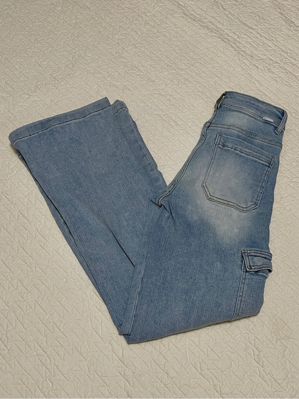 Women's Blue Mid-Rise Wide Leg Jeans